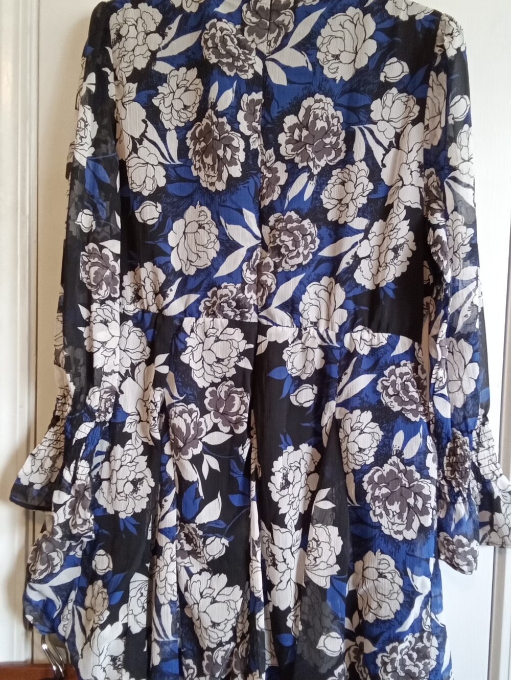 #6076 Floral Chiffon Dress  -  XL